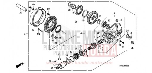 ENGRENAGE MENE DE SORTIE VT750C2SA de 2010